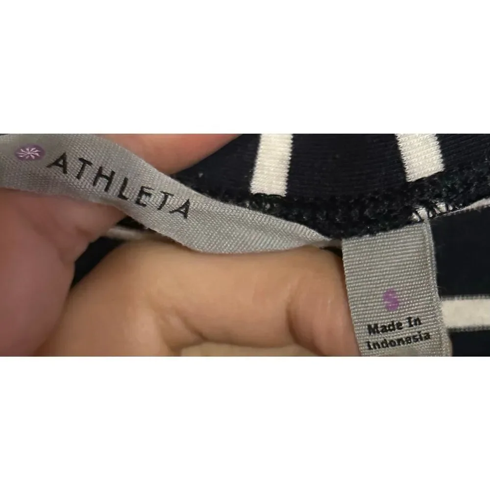 Women's Athleta Makai Maxi Dress Stretch Navy/White Stripe Size S - Picture 4 of 4